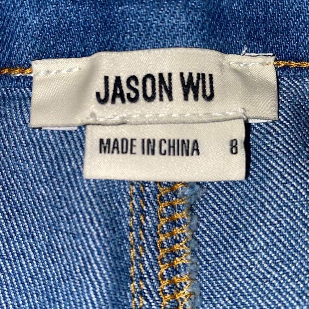Jason Wu stretch denim high waisted wide leg jeans - Picture 6 of 9